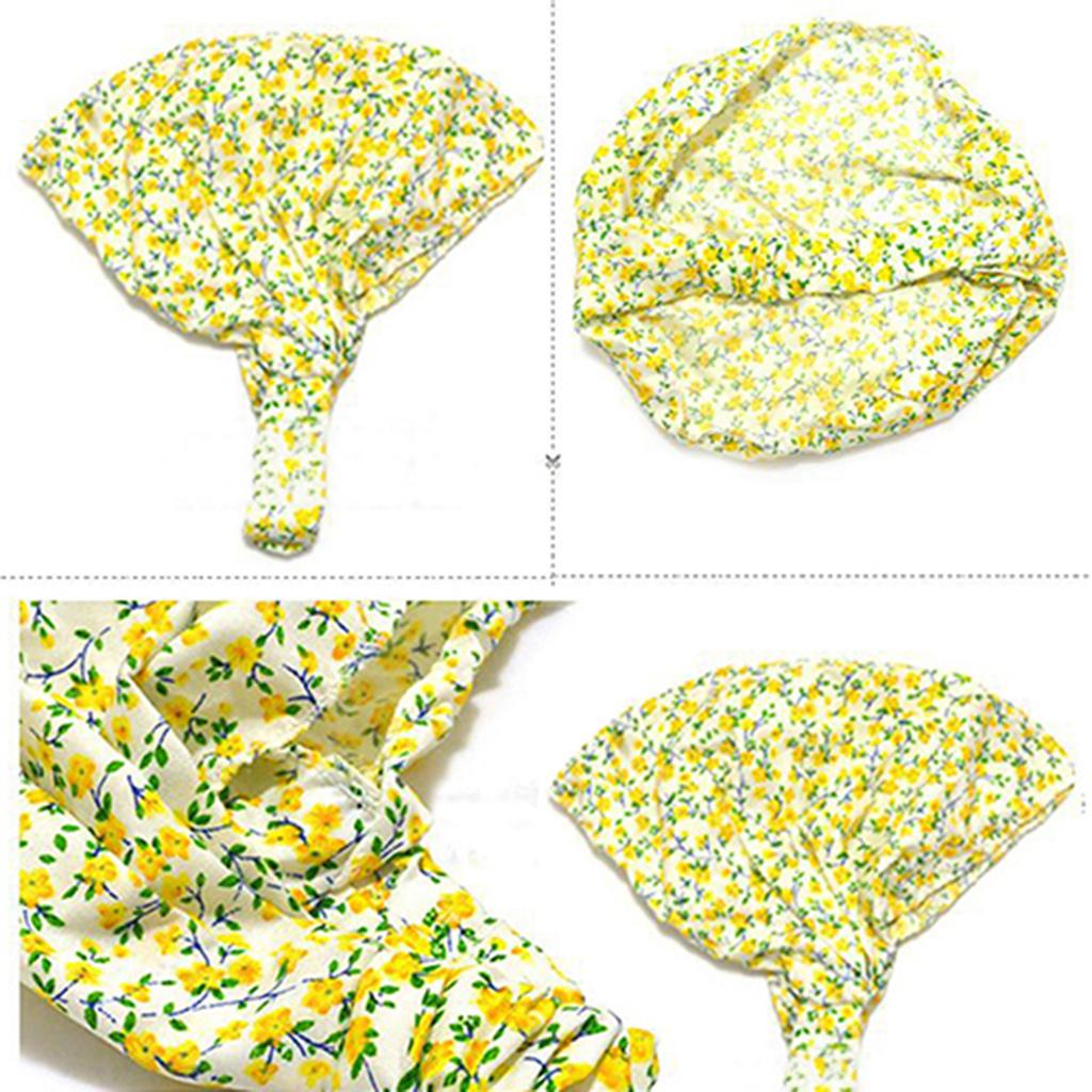 Baby flickor med blommiga prickiga huvuddukar i bomull Elastiskt pannband Bandana Hatt