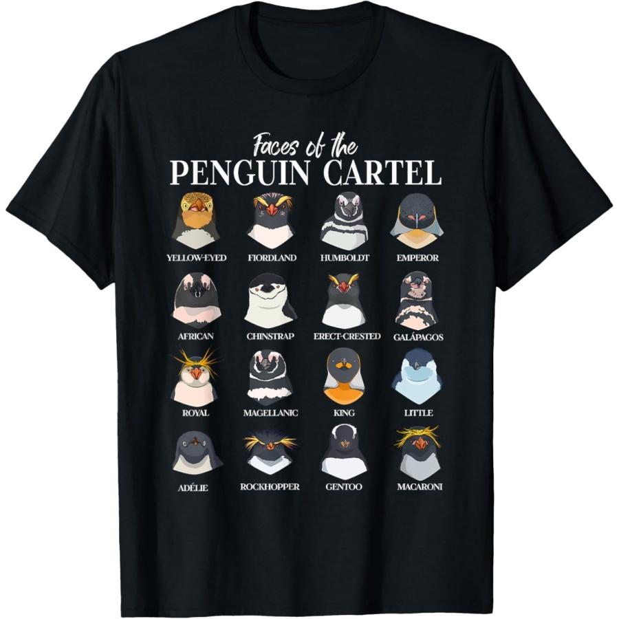 Penguin Cartel - types of penguins T-Shirt S