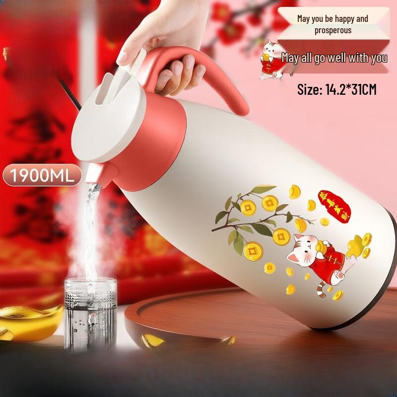 MDNG Умный термос-чайник с дизайном Белого Кота Удачи