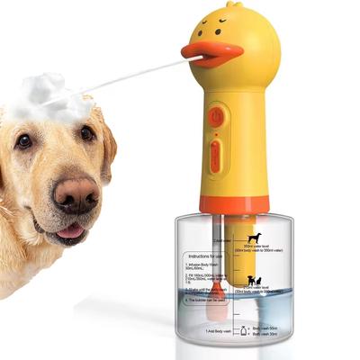 Dispenser Elettrico per Shampoo per Cani Spruzzatore Anatra Schiumogeno Pulizia Animali Bagno Gatto Cane Doccia Dispenser Sapone per Toelettatura