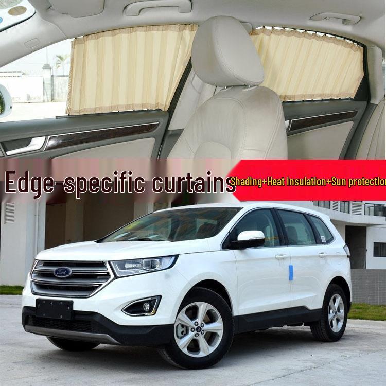 Ford Edge Privacy Sunscreen Blinds – Aluminum Alloy Track, Car Curtains for Shading