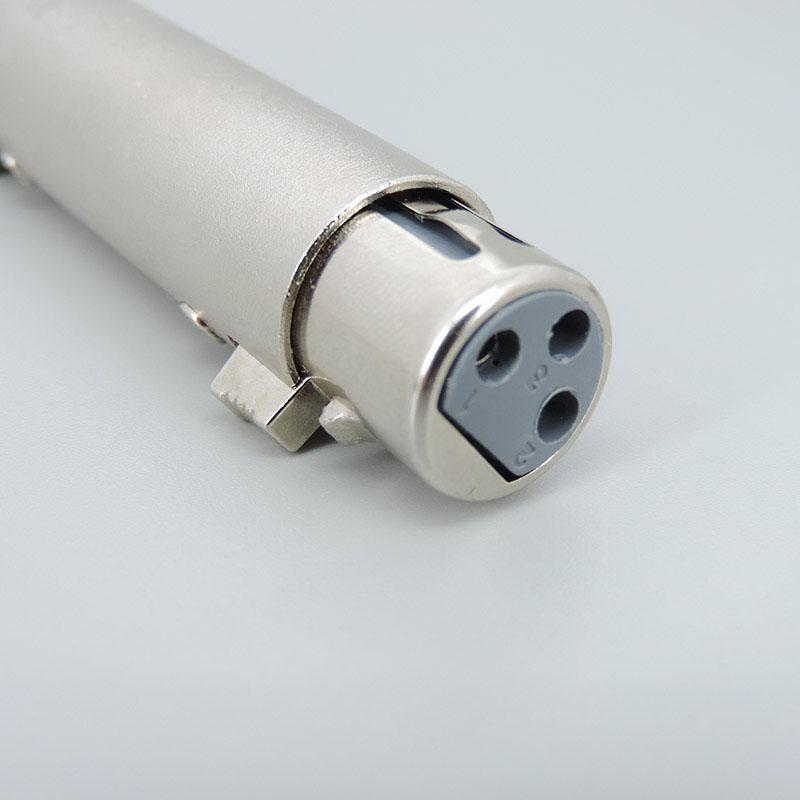1pcs metal 3-Pin 3 core XLR Female to Female Audio cable connection Microphone Mic Adapter Connector xlr female to xlr female a1