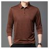 Men S Long Sleeve Polo Shirt Casual Loose Fit Breathable Top For Autumn