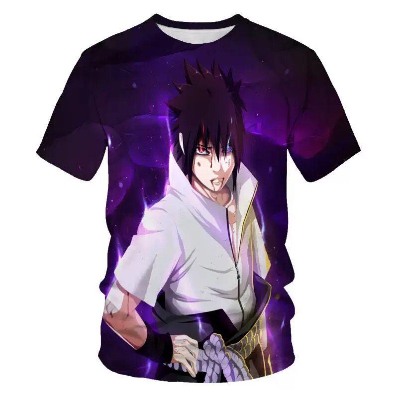 

2026 Summer Anime Leisure Short-Sleeved Naruto Uzumaki Print 3D T-Shirt for Men - Adult Casual Shirt S