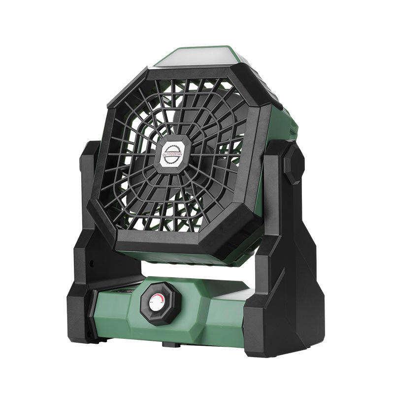 Stay Cool Anywhere Portable USB Outdoor Fan With Infinite Speed Control Strong Wind Rechargeable Battery & Lighting for Outdoor
