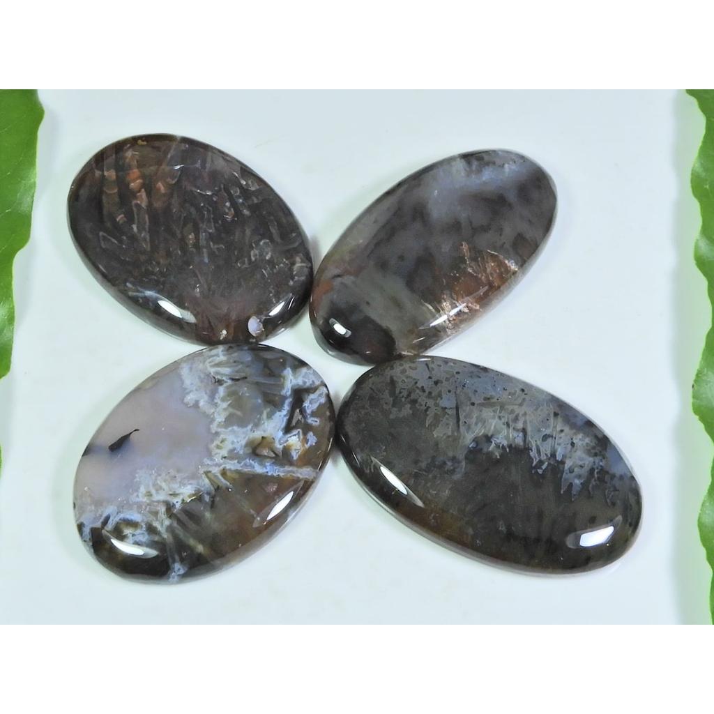 270Cts. Natural Turkish Stick Agate Oval Cabochon Loose Gesmtone 4 Pcs Lot A-201