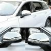 1 Pair Car Left Right Side Rear View Mirror Cover Trim Cap Fit for Hyundai Santa Fe     Silver Chrome ABS