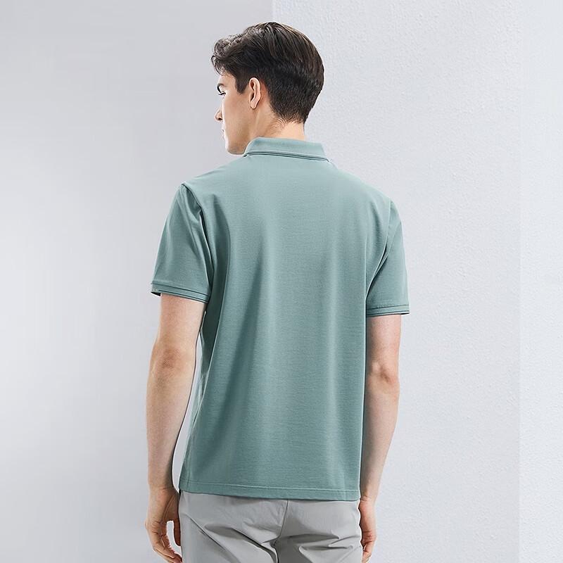 Qipai Men's Silk Blend Anti-bacterial Polo Shirt