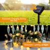 Solar String Lights Outdoor 200 LED Crystal Globe Light 8 Modes,Waterproof Patio Lights for Garden Yard Christmas Party Decor
