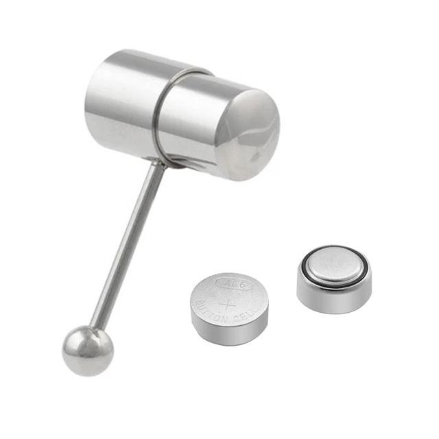 Vibrating Tongue Rings: Stylish Electroplated Stainless Steel Body Piercing Jewelry