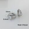 Orecchini a goccia in Argento Sterling S925 con Zircone Quadrato - Gioielli per Orecchie Trendy di Lusso Leggero 2026 per Donne