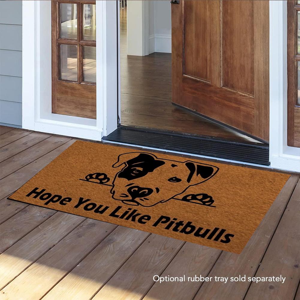 Hoop dat je Pitbulls Leuk Vindt Deurmat Rubber Badkamer Keukenmat Tuin Garage Deur Vloermat Antislip Tapijt Entree Kleed 60cmx40cm