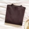 Small Stand-up Collar Milk Soft Waxy Knitted Long-sleeved Bottoming Shirt Women's 1116 Winter Sweater Autumn Clothing Korean Version Simple Top Inside