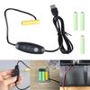 Battery Elimination Cable USB 5V to 3/4.5/6V Power Supply Adapter Cord Wire for LED Light Compatibility 2-4pcs 1.5V 3A
