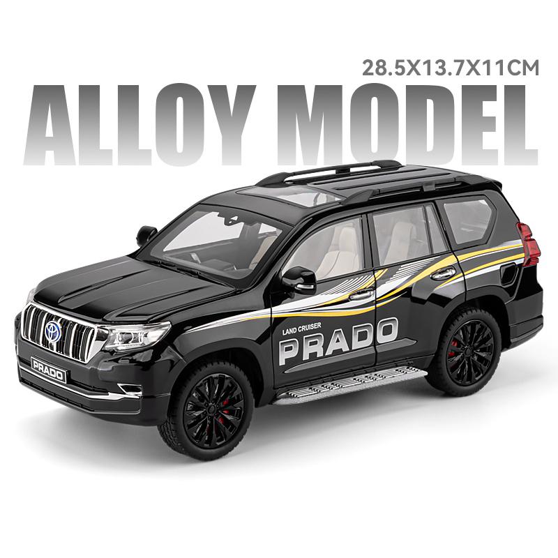 1/18 Toyota Prado Land Cruiser SUV Alloy Model Car Toy Diecasts Casting Sound and Light Car Toys for Children Vehicle
