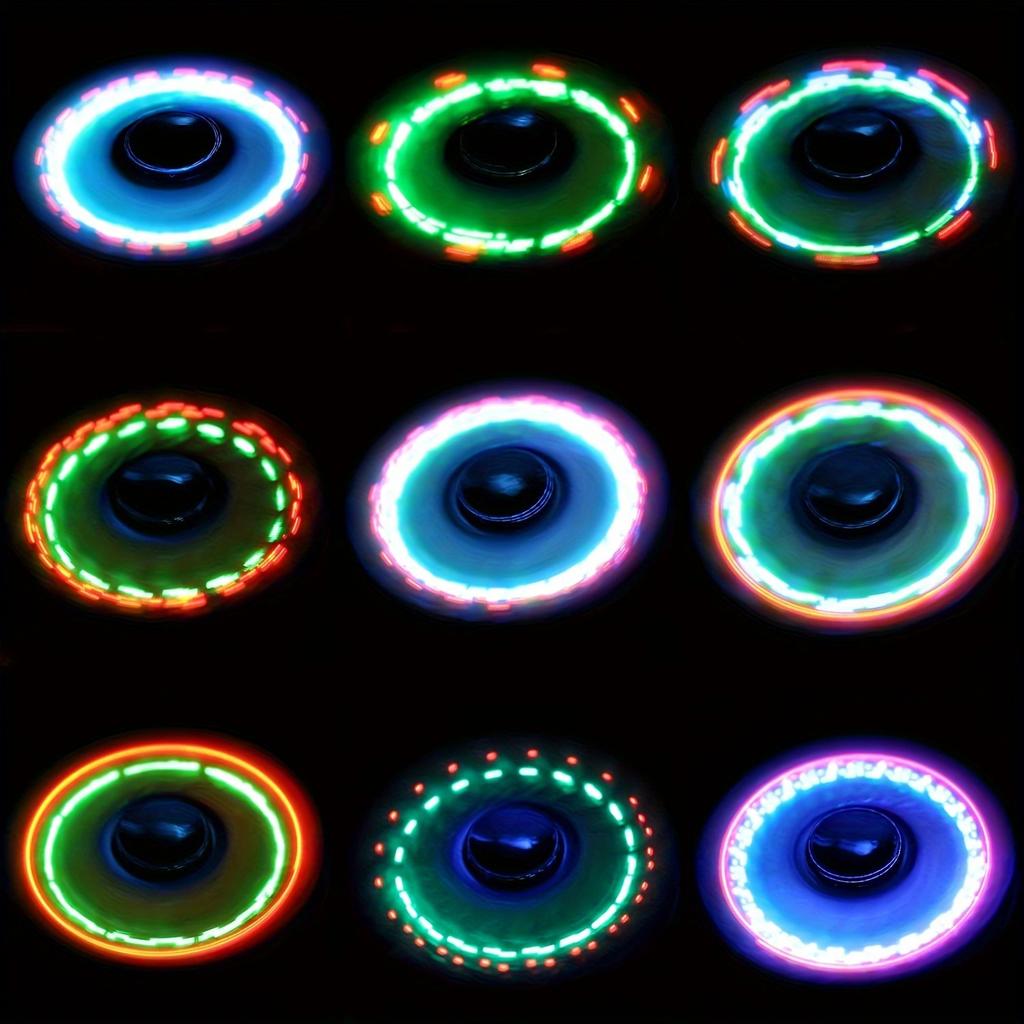 1pc/6pcs Fidget Spinner LED Light Up Fidget Spinner Toy for Adult Glow in The Dark Party Supplies Anxiety Toy Stress Relief Reducer Birthday Gifts