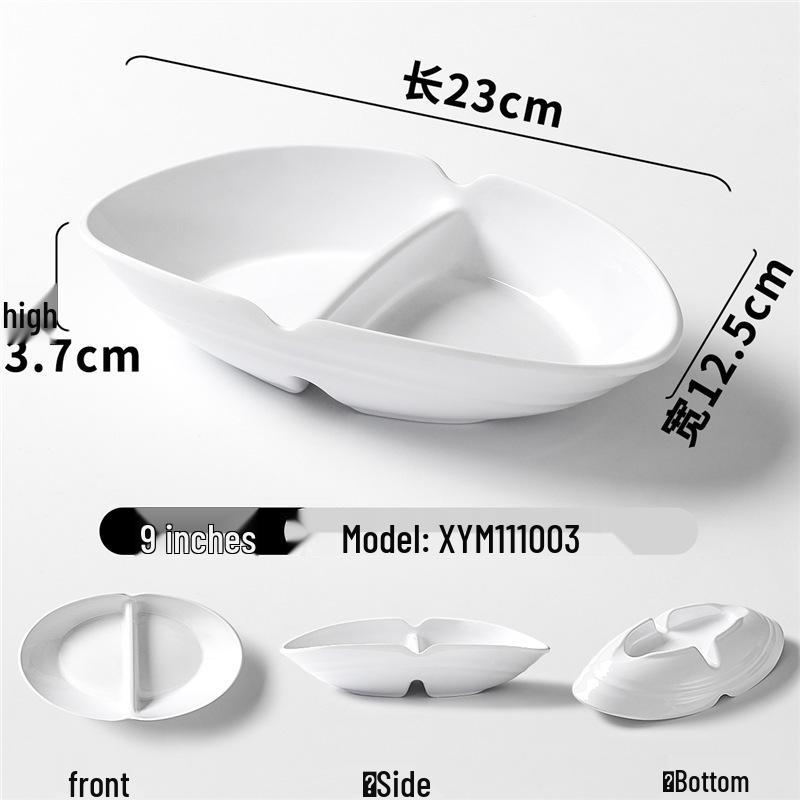 Zweifarbige Melamin-Tischware: Kleines Schalen- und Schalenset für Buffet und Grill-Dipsaucen.