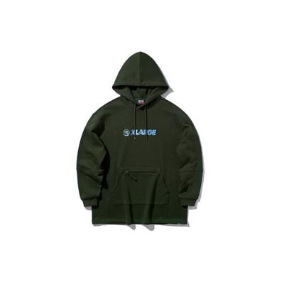 Li-Ning XLarge Co-Branded Badfive Loose-Fit Pullover Hoodie Men Hoodie Pine-Green AWEP029-1