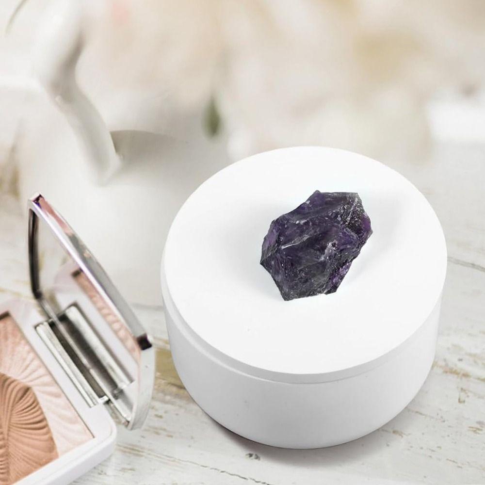 Creative Natural Crystal Round Gypsum Degaussing Bowl Jewelry Storage Container  Office Decor