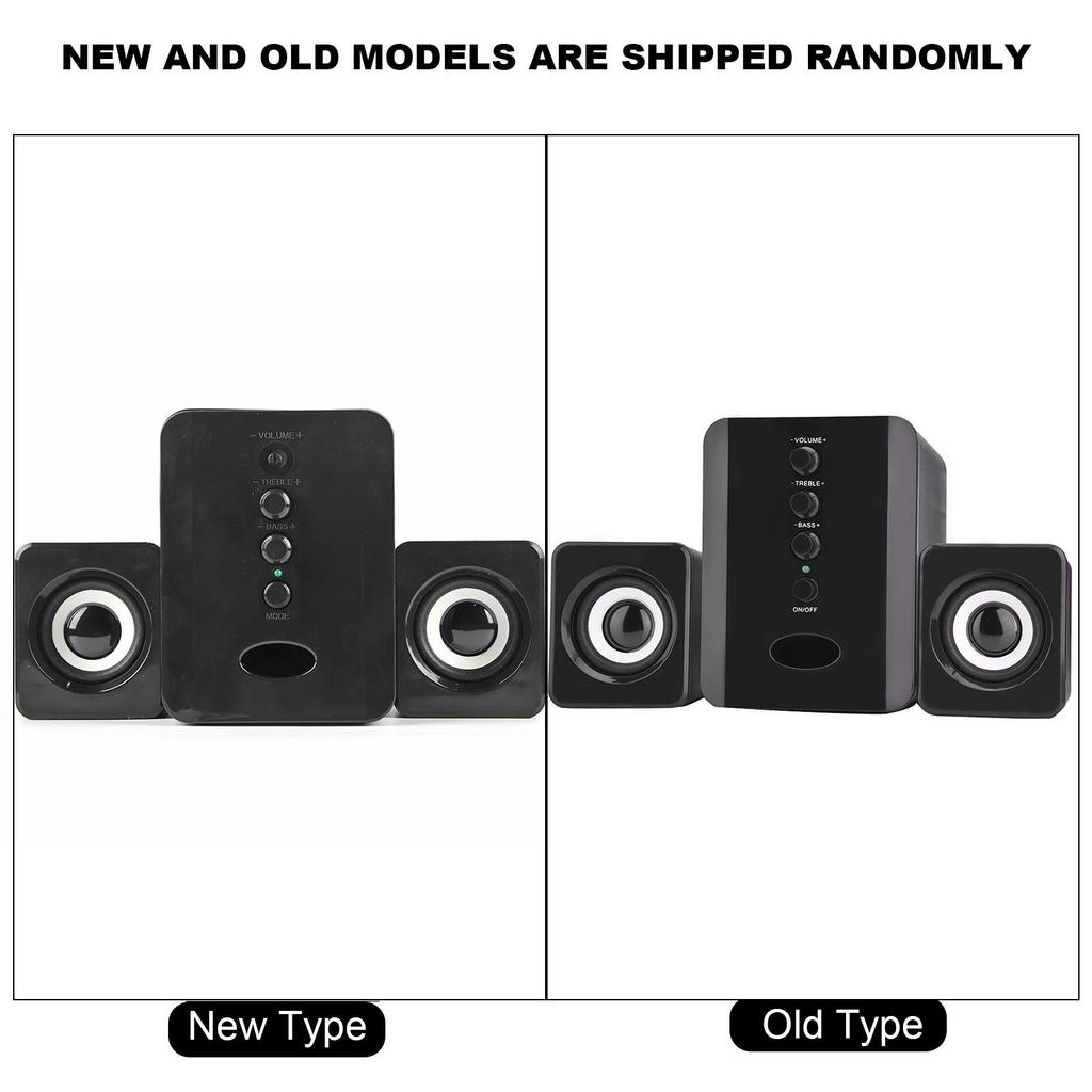 Mini USB 2.1 Wired Combination Speaker Bass Music Subwoofer for Phone Laptop PC Black