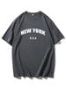 Blessyuki New York Letter Print T-shirts Female Summer Basic O-neck Tees Casual Retro Streetwear Ladies Harajuku Plus Size Tops