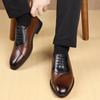 Fashion Men Dress Shoes Fashion Business Casual Leather Shoe Handcrafted Oxford Shoes Luxury Wedding Shoes for Men Lace Up Leather Shoe