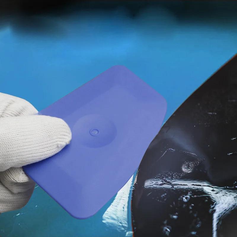 2Pcs Vinyl Label Scraping Tool Soft Blue Squeegee Pink Hard Corner Trimming Scraper Car Stickers Remover Window Tint Tool