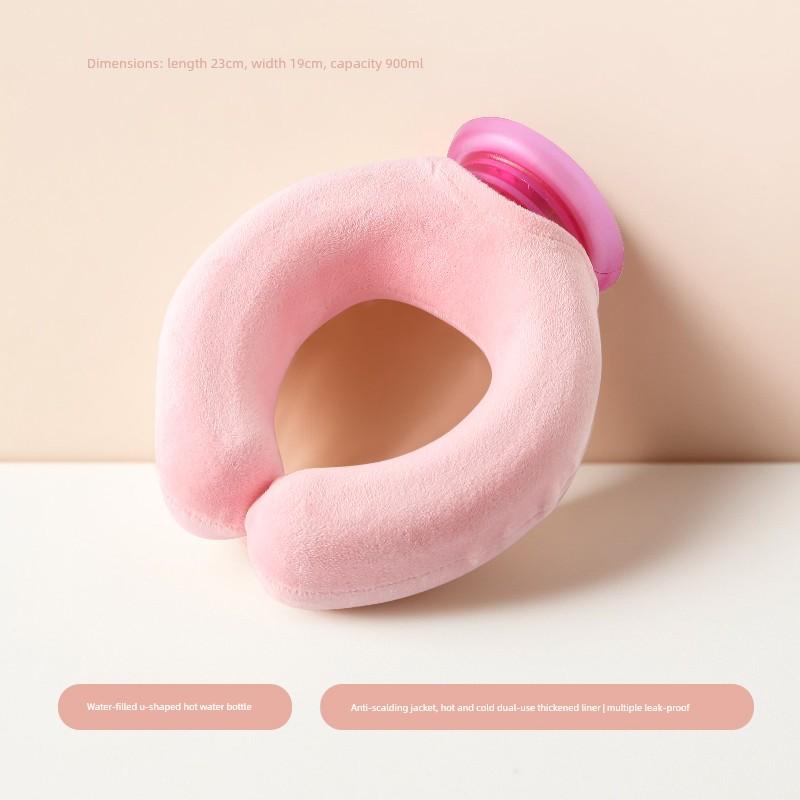 New Small U-Shaped Hanging Neck Water-Filled Hot Water Bag, Specialized U-Shaped Hot Water Bag for Cervical Spine, Hot Compress for Neck, Cooling Hot