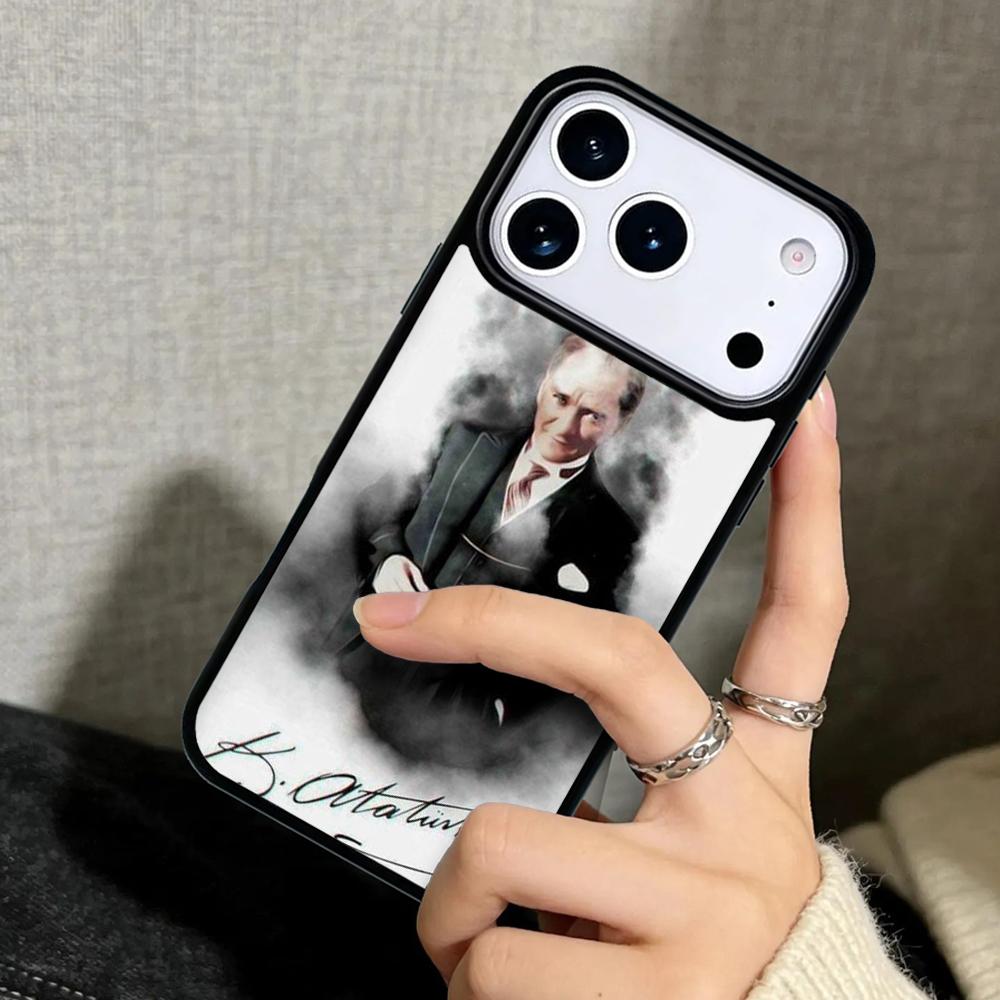 Capa Case for iPhone 17 Air 16 Pro Max 15 Plus 11 13 Mini 14 12 Back Phone Cover Turkey Mustafa Kemal Ataturk