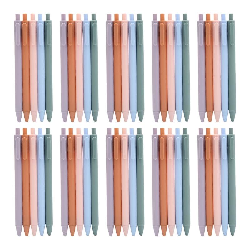 50 Pcs Retractable Gel Pen Smooth Writing Tool Black Ink Gel Ink Pen with Comfortable Grip For Students 1