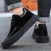 Fashion Vintage Men Casual Shoes Autumn Winter New Outdoor Thicken Non Slip Cotton Shoes Comfortable Cross Tied Warm Plush Shoes
