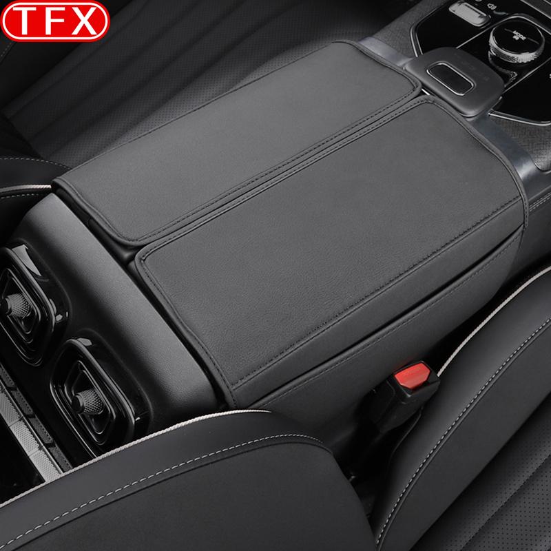 For JAECOO J8 2024 Car Styling Armrest Anti-dirty Pad Cover Sticker PU Leather Cover Modificated Auto Accessories