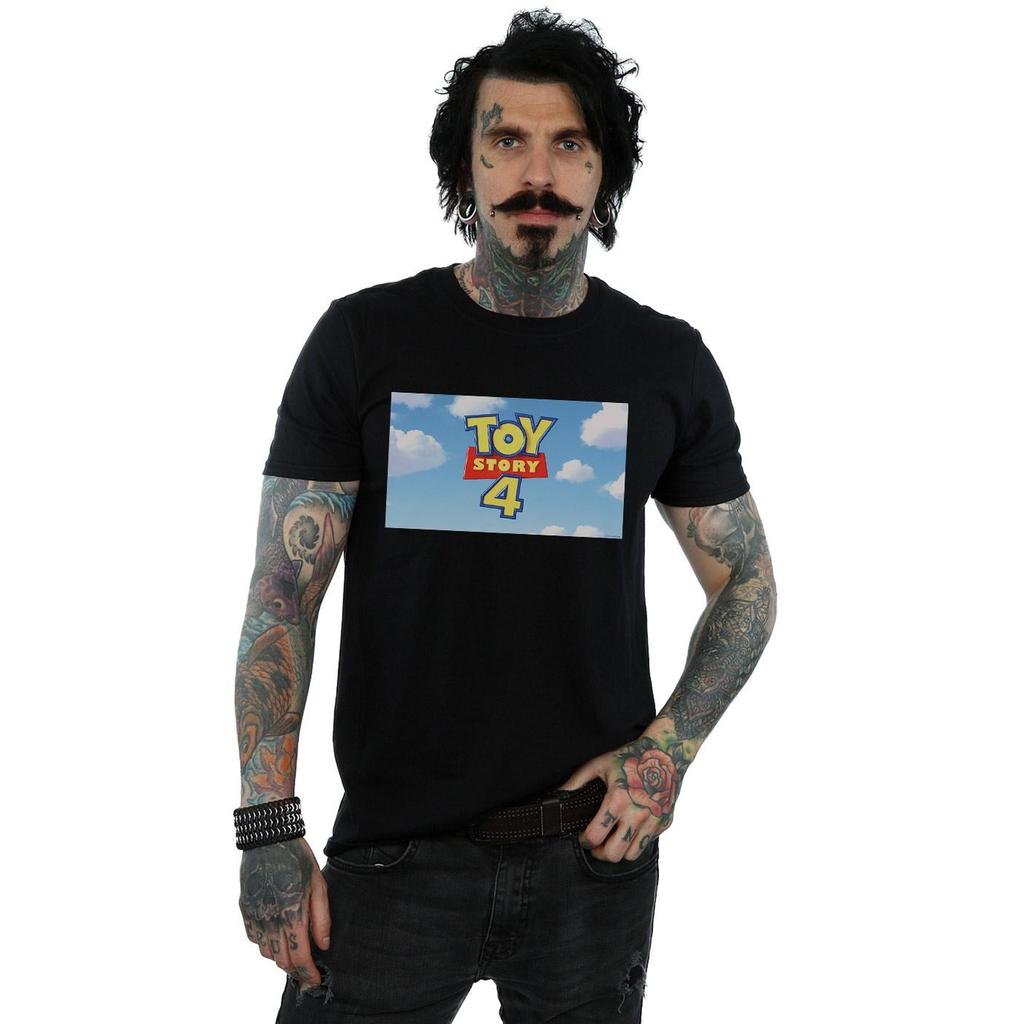 Disney Mens Toy Story 4 Cloud Logo T-Shirt
