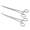 Stainless Steel Hemostatic Forceps - Pet Pliers, Needle Holder, Cupping Clip, Surgical Vascular Tool (Straight & Curved Tips)