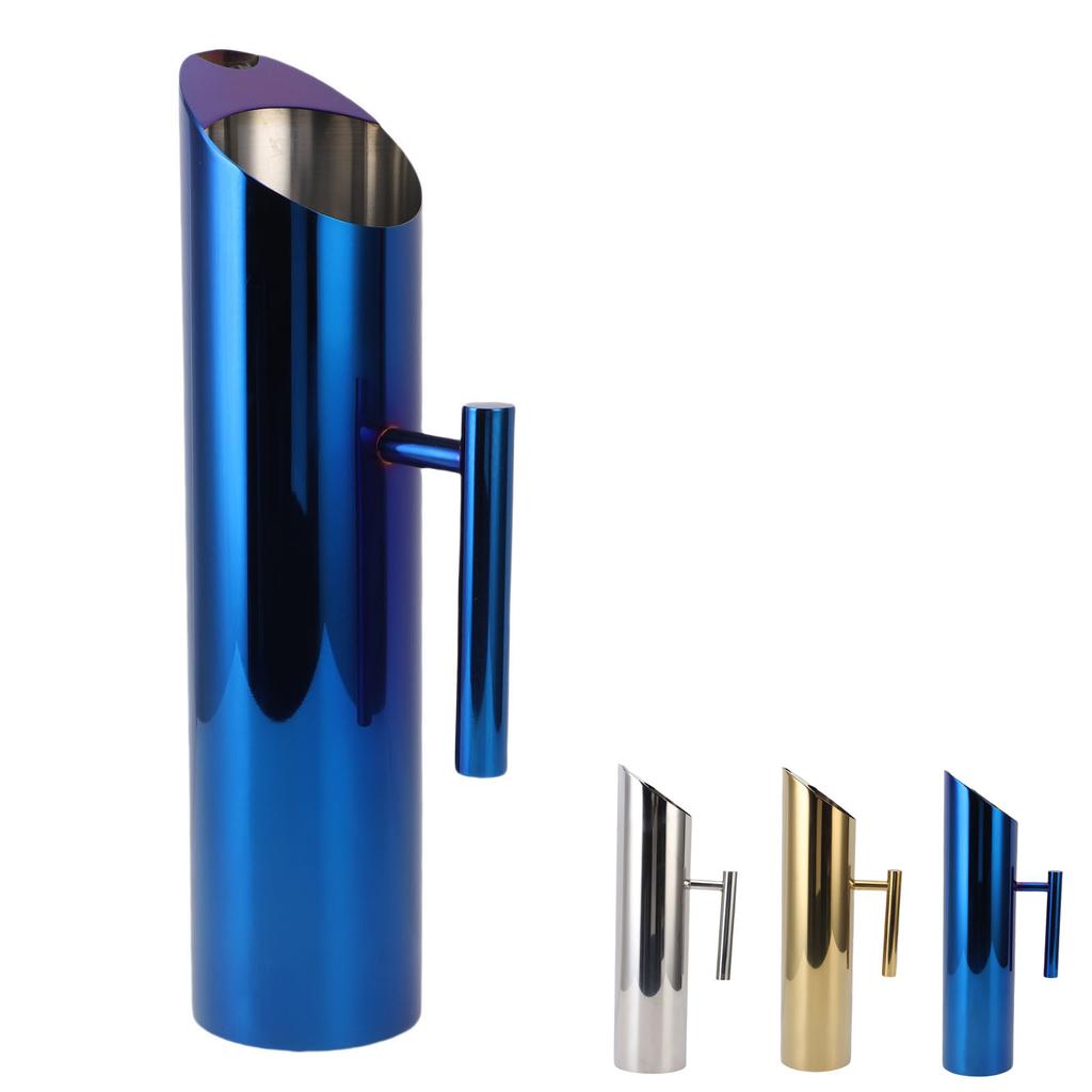 Stainless Steel Water Pitcher with Ice Guard 2L Drink Pitcher Beverage Container with Handle For Iced and Hot Tea Juice Coffee