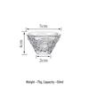 Japanese Crystal Glass Kung Fu Tea Cup with Gold Painting - Small Tasting Bowl