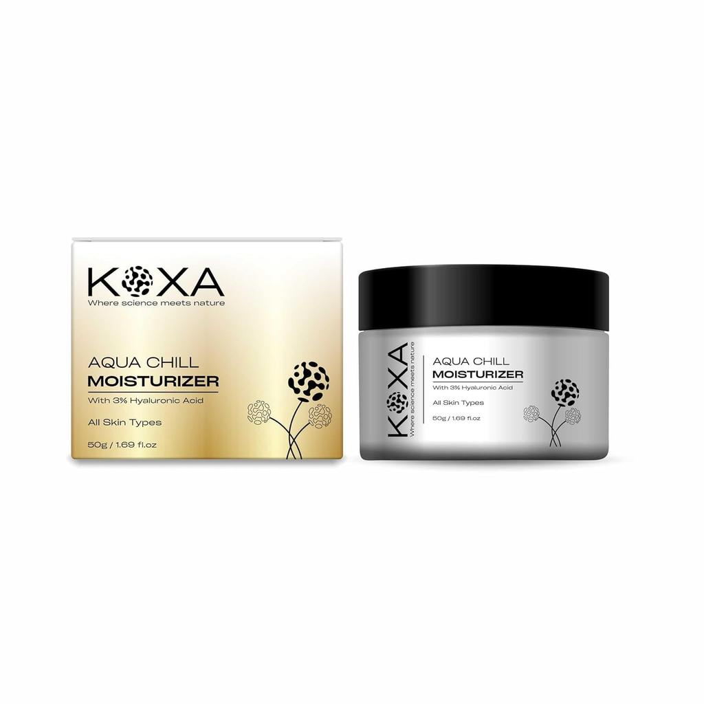 KOXA COSMETIC Aqua Chill Moisturizer (50g) & 2% Salicylic Acid Face Wash (100ml) Combo | Hydrating & Acne Control Skincare Duo | For All Skin Type