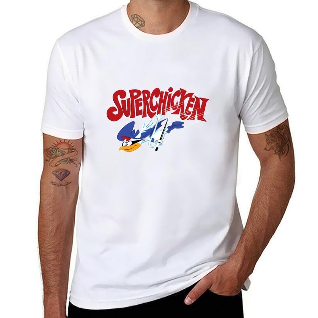 Super Chicken T-Shirt Robuste Freizeit-Arbeits-T-Shirt