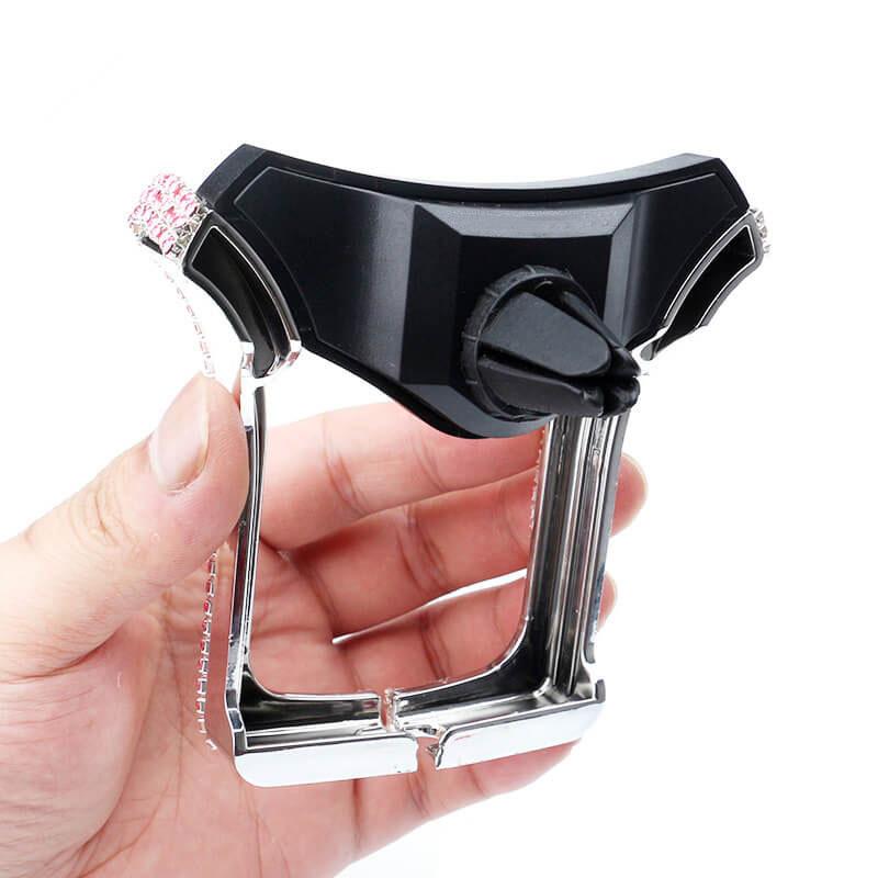 Rhinestone Bling Car Phone Holder, Girls Universal Auto Diamond Air Vent Mount Car Crystal Accessories for Women