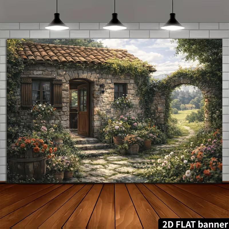 2D Wildbloom Farm Portrait Photo Backdrop