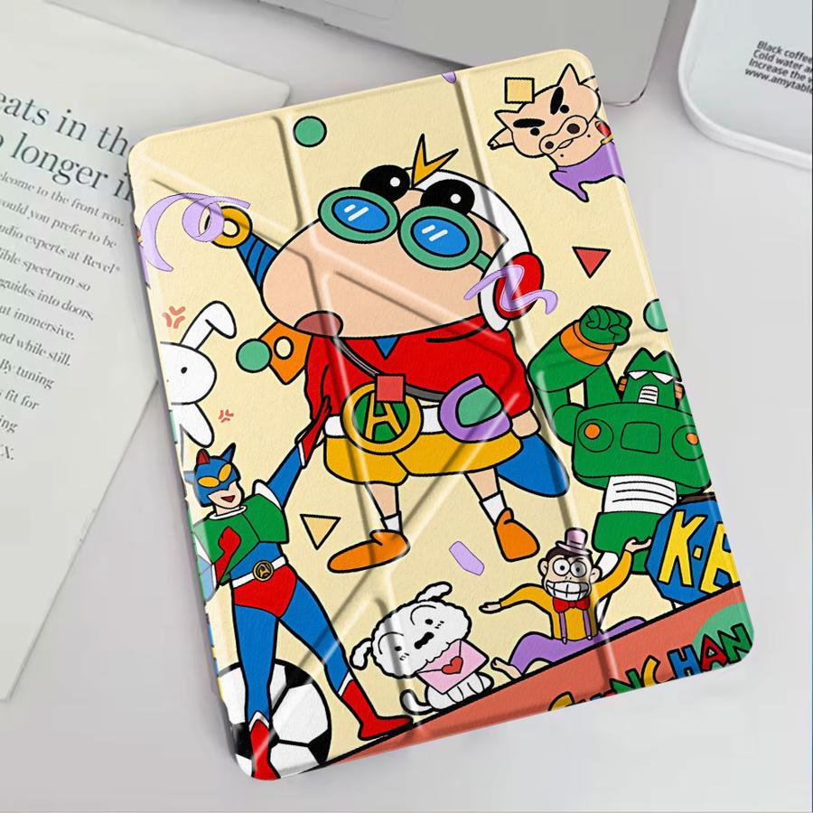 Cute Cra-yons Shin-chans Anime Holder Cover Tablet Case For iPad Pro 2025 Pro 11th 10th 9th 8th 7th 12.9inch Air 4 5 M3 M2 1 2
