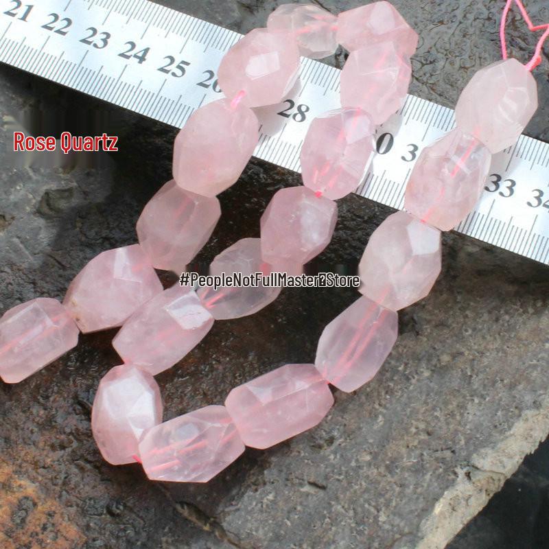 Imported Raw Tourmaline, Amethyst, and White Crystal Faceted Beads for DIY Bracelet Accessories