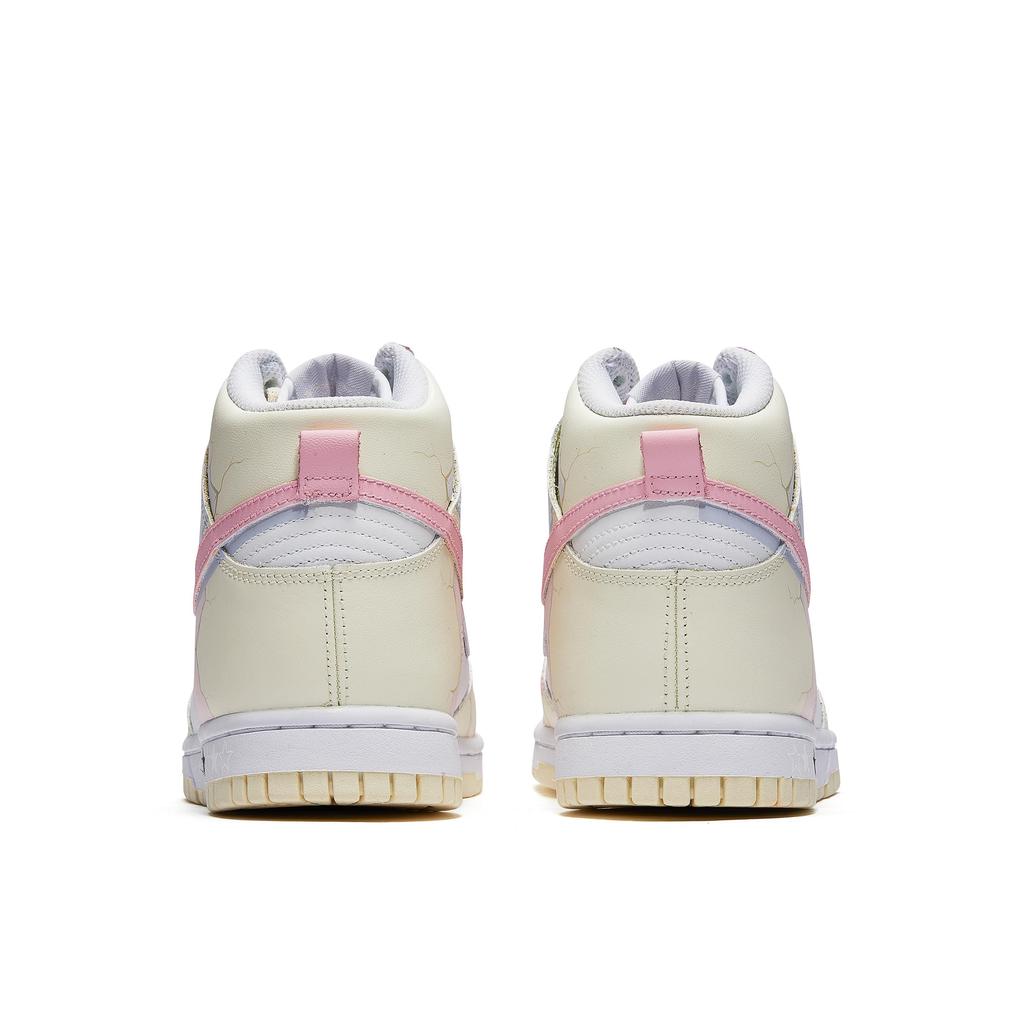 Nike Dunk Skateboard Shoes Women's High top Beige Yellow/Blue/Pink DD1869-108(TeamM-)