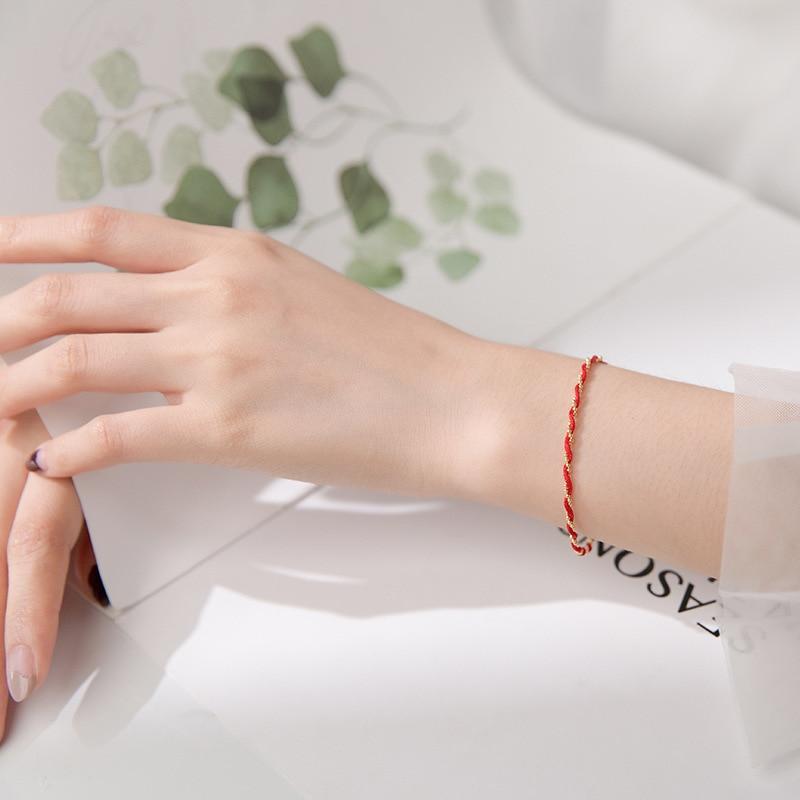 La Monada Red Thread For Hand 925 Sterling Silver Jewelry Bracelets For Women Red Rope Thread Silver Bracelet 925 Women Gold