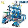 Non-Toxic 753Pcs City Police Station Building Blocks Set Children Diy Car Figures Bricks Educational Toys For Children Adult Gift