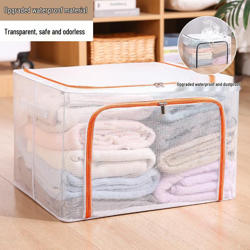 Transparent PVC Nylon Mesh Foldable Wardrobe Organizer Box
