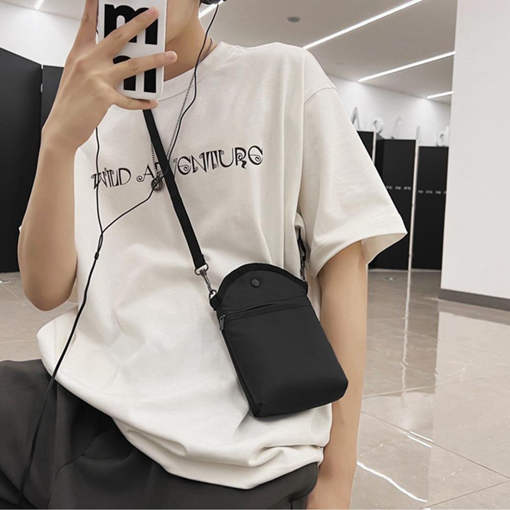 Casual Mini Square Bag Large Capacity Mobile Phone Bag Storage Purse Nylon Crossbody Bag  Outdoor