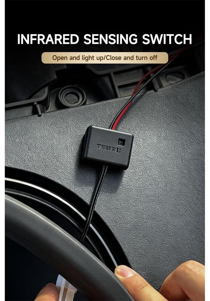 Refreshed Model Y LED Ambient Light Kit for Front & Rear Trunk – Easy Installation