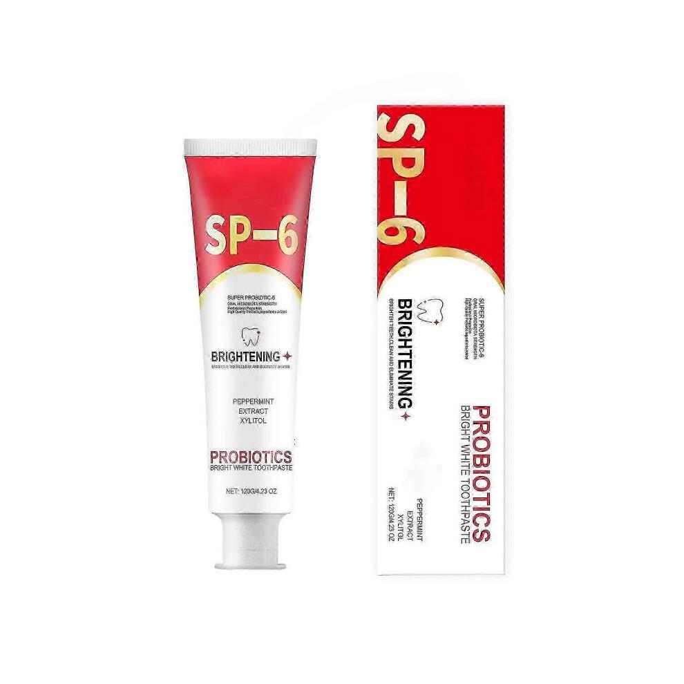 SP-6 Ultra Whitening Toothpaste 120G,Dentifrice Sp-6 Brightening,Probiotics Bright White Toothpaste,Deep Cleaning Oral Care Toothpaste