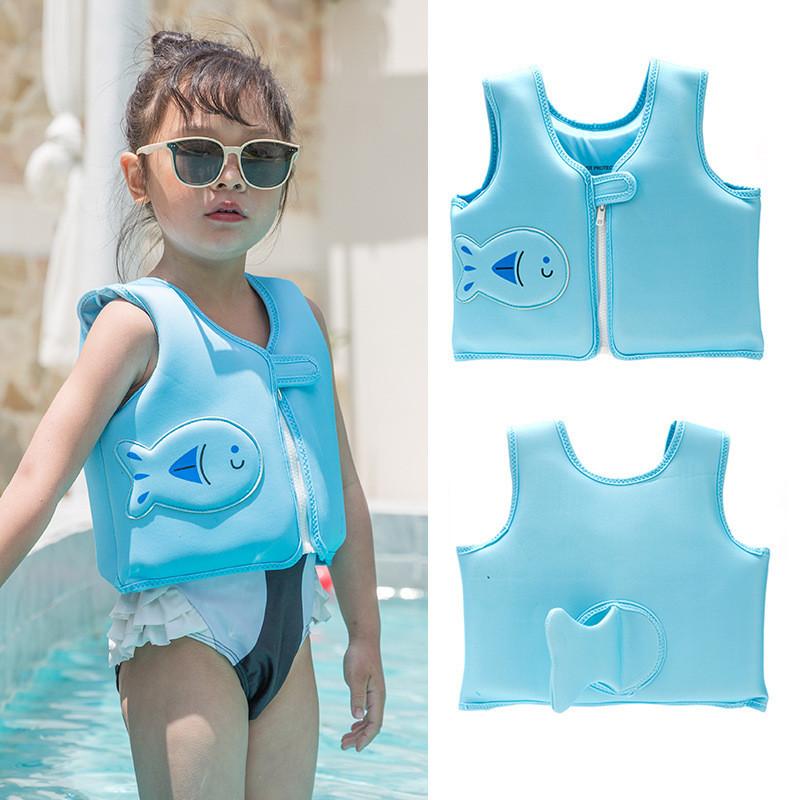 Childrens Cartoon Float Vest With Polyester Material For Swimming And Water Activities